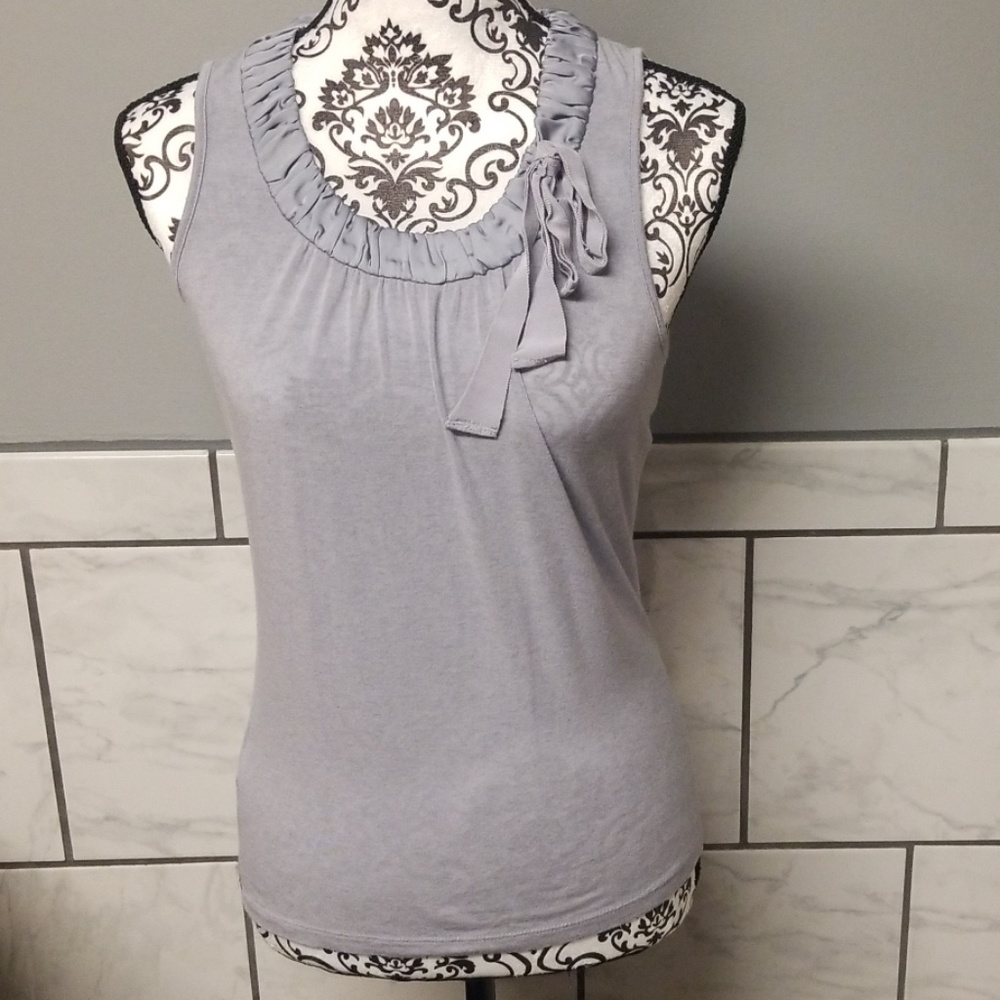 Ann Taylor bow blouse modal and wool